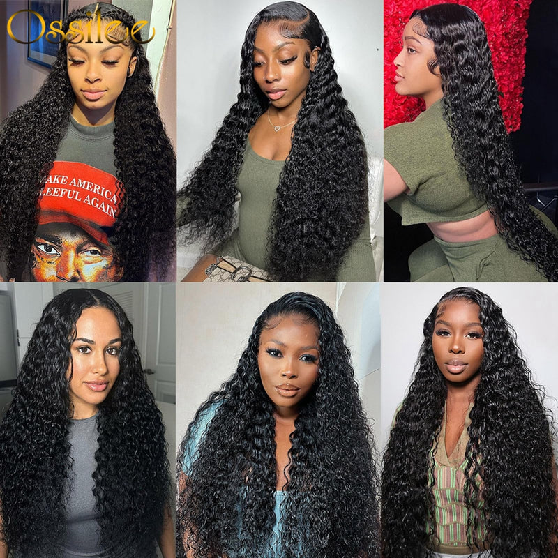 Deep wave 6x6 Lace Closure Wig Wet and Wavy Human Hair Wigs Brazilian Virgin Hair Lace Wigs for Women